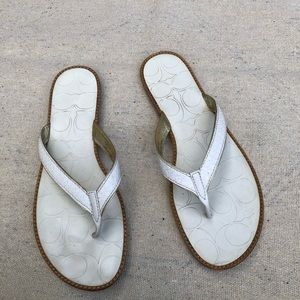 Coach White Gold 9M Sandals